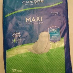 Careone Long Super Maxi Pads with Flex wings 32 count; size: 2, NEW-Last ONE